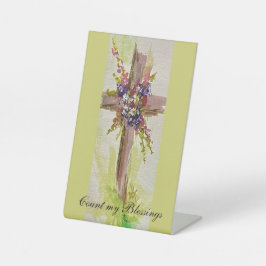 He is Risen  Pedestal Sign Sockelschild