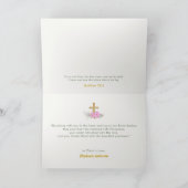 He Is Risen Personalized Christian Sweet Botanical Karte (Innenseite)