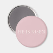 He Is Risen Pink Easter | Christian Faith Decor Magnet (Vorderseite/Rückseite)