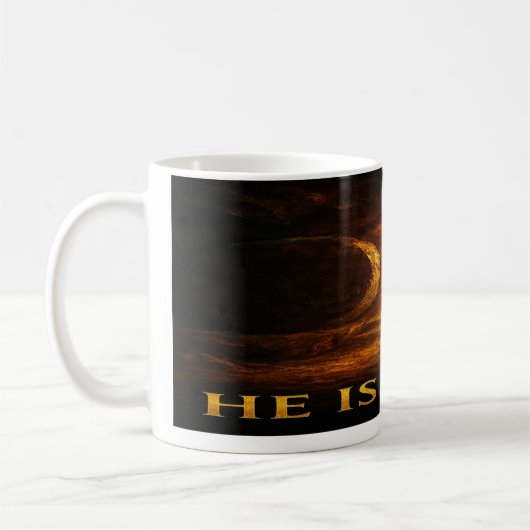 “He Is Risen – Radiant Tomb Resurrection Mug” Kaffeetasse (Links)