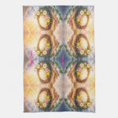 He Is Risen Religious Floral Crown Easter Geschirrtuch (Vertikal)