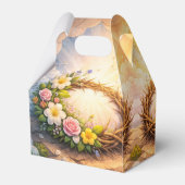 He Is Risen Religious Floral Crown Personalized Geschenkschachtel (Rückseite)