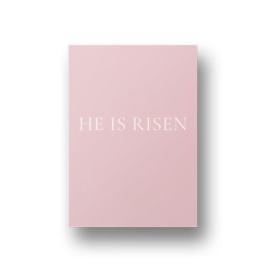 He Is Risen – Soft Pink Easter Faith Wall Art Poster