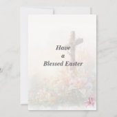 He Is Risen Watercolor Easter Card Einladung (Rückseite)