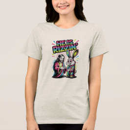 He Is Rizzen Easter Tee Funny Gen Z Christian Meme