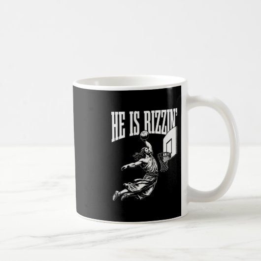 He Is Rizzin Funny Easter Rizz Meme Sketll  Kaffeetasse (Rechts)