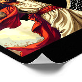 He Is Rizzin Jesus Meme Quote Shirt Funny Volleyba Poster (Ecke)