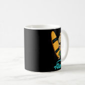 He Is Rizzin Jesus Surfing Funny Retro Easter Vint Kaffeetasse (VorderseiteRechts)