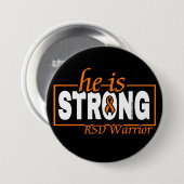 HE IS STRONG... BUTTON (Vorne & Hinten)