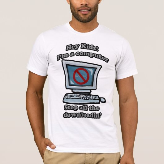 He Kinder! Im ein Computer T-Shirt (Vorderseite)