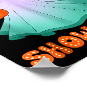 He Life Of A Showghoul Retro Halloween Show Ghosts Poster (Ecke)