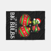 He Likes My Big Bulbs Couples Love Candy Christmas Fleecedecke (Vorderseite (Horizontal))