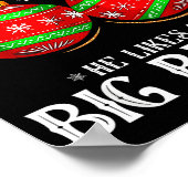 He Likes My Big Bulbs Couples Love Candy Christmas Poster (Ecke)
