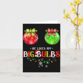 He Likes My Big Bulbs I Love His Peppermint Stick  Karte (Gelbe Blume)