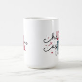 He Loved Us First Monogram Initial Name Kaffeetasse (Mittel)