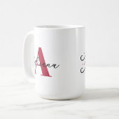 He Loved Us First Monogram Initial Name Kaffeetasse (Vorderseite Links)
