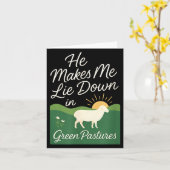 He Makes Me Lie Down In Green Pastures  Karte (Gelbe Blume)