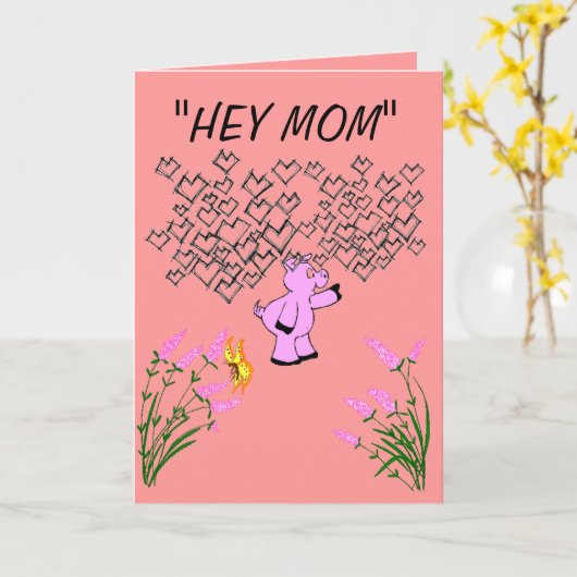 "HE MAMA " KARTE (Gelbe Blume)