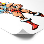 He Man Cartoon in Santa Hat – Retro Heman Poster (Ecke)
