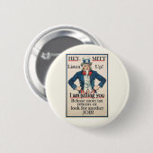 He Mitt! Uncle Sam Will Sie… Button (Vorne & Hinten)
