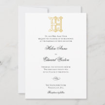 HE Monogram oder EH Monogram Wedding Einladungen