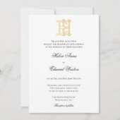 HE Monogram oder EH Monogram Wedding Einladungen (Vorderseite)