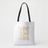 HE Monogramm oder EH Monogramm Totbeutel Tasche (Vorderseite)