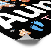 He Or She Aunt To Be Christmas Gingerbread Gender  Poster (Ecke)