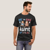 He Or She Aunt To Be Christmas Gingerbread Gender T-Shirt (Vorne ganz)