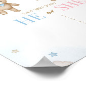 He or She Bear Gender Reveal Sign Poster (Ecke)