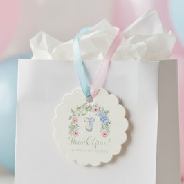 He or She? Botanical Gender Reveal Geschenkanhänger