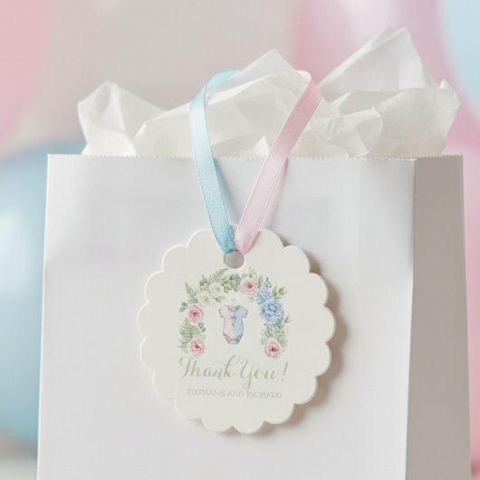 He or She? Botanical Gender Reveal Geschenkanhänger