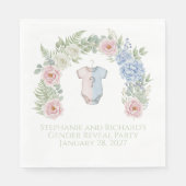 He or She? Botanical Gender Reveal Napkin Serviette (Vorderseite)