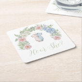 He or She? Botanical Gender Reveal Rechteckiger Pappuntersetzer (angewinkelt)