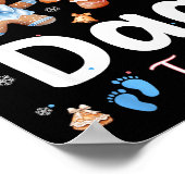 He Or She Dad To Be Christmas Gingerbread Gender R Poster (Ecke)