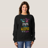He Or She Papa To Bee Keeper Of The Gender Baby Re Sweatshirt (Vorne ganz)