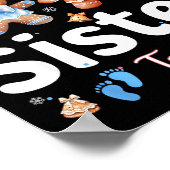 He Or She Sister To Be Christmas Gingerbread Gende Poster (Ecke)