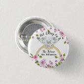 He Put A Ring On It Modern Diamond Floral Button (Vorne & Hinten)