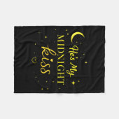 He’s My Midnight Kiss Romantic Saying Matching Cou Fleecedecke (Vorderseite (Horizontal))