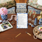 He Said, She Said Bridal shower  Blue Game Einladung