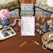 He Said, She Said Bridal shower  Pink Game Einladung