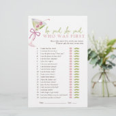 He Said She Said Chic Martini Bridal Game (Stehend Vorderseite)