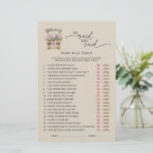 He Said She Said Farmers Market Bridal Shower Game (Stehend Vorderseite)