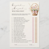 He Said She Said Floral Farmers Market Bridal Game (Vorderseite)