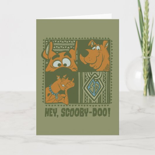 He Scooby-Doo Stammes- quadratische Grafik Karte (Vorderseite)