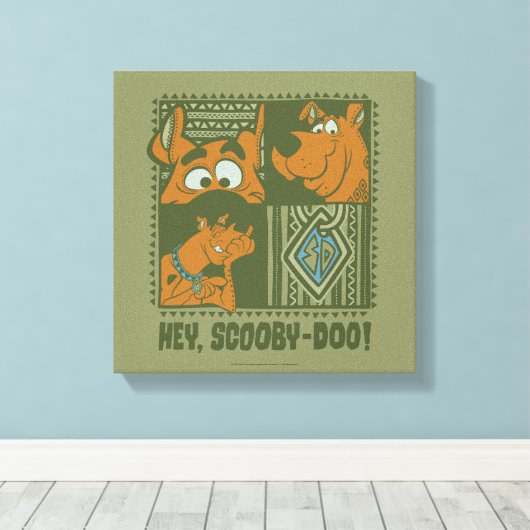 He Scooby-Doo Stammes- quadratische Grafik Leinwanddruck (Insitu (Holzboden))
