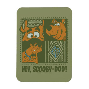 He Scooby-Doo Stammes- quadratische Grafik Magnet