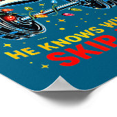 He Sees You Lifting Funny Skip Legs Christmas Tee Poster (Ecke)