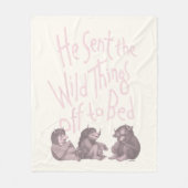 He Sent the Wild Things Off to Bed - Pink Fleecedecke (Vorderseite)