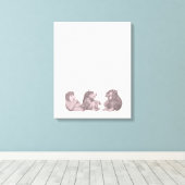 He Sent the Wild Things Off to Bed - Pink Leinwanddruck (Insitu (Holzboden))